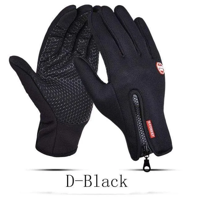 Man Winter Skiing Gloves Touch Screen Waterproof Warm Fashion Windproof Cycling Zipper Outdoor Sports Gloves