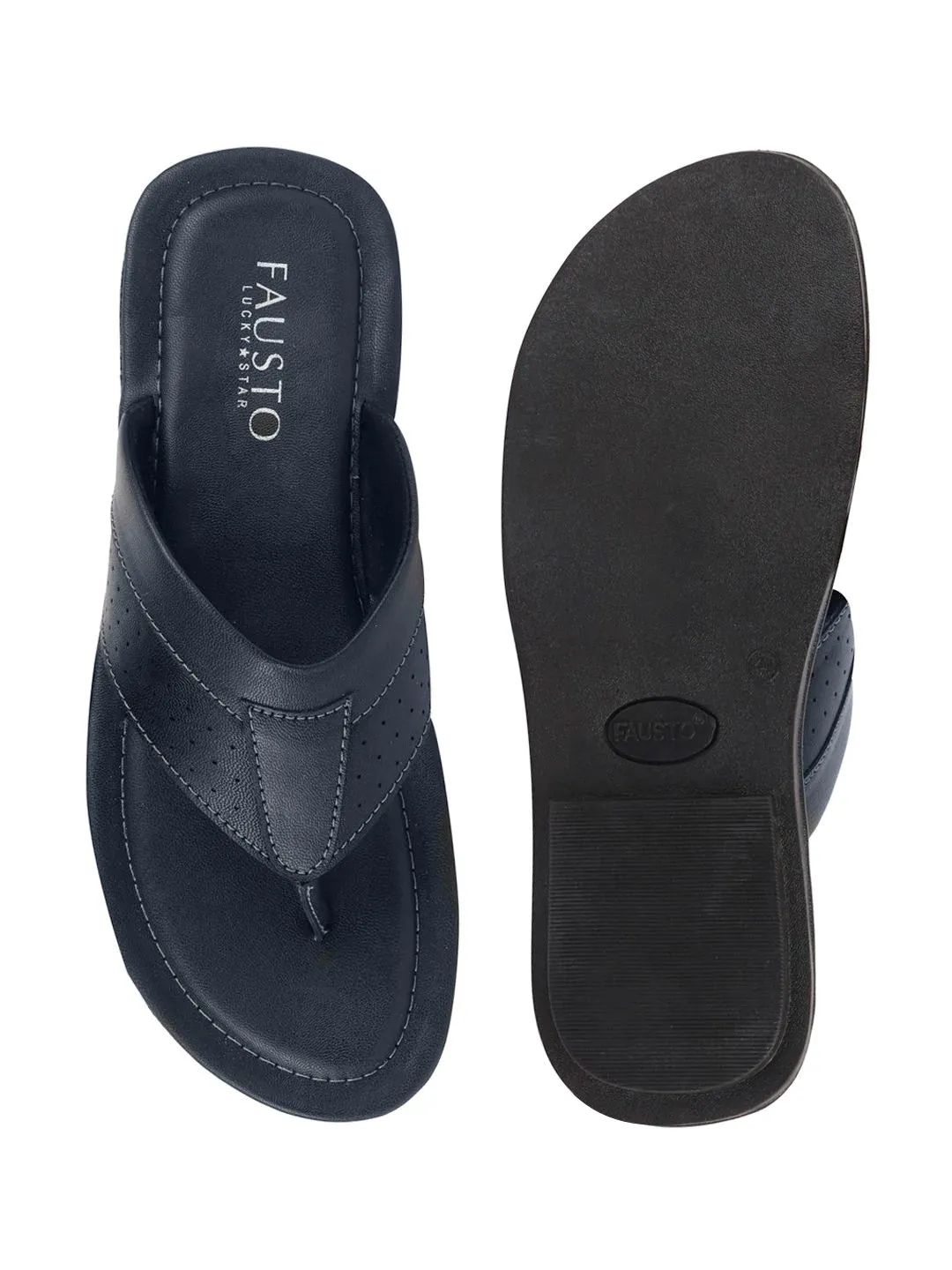 Men Navy Blue Indoor & Outdoor Slippers