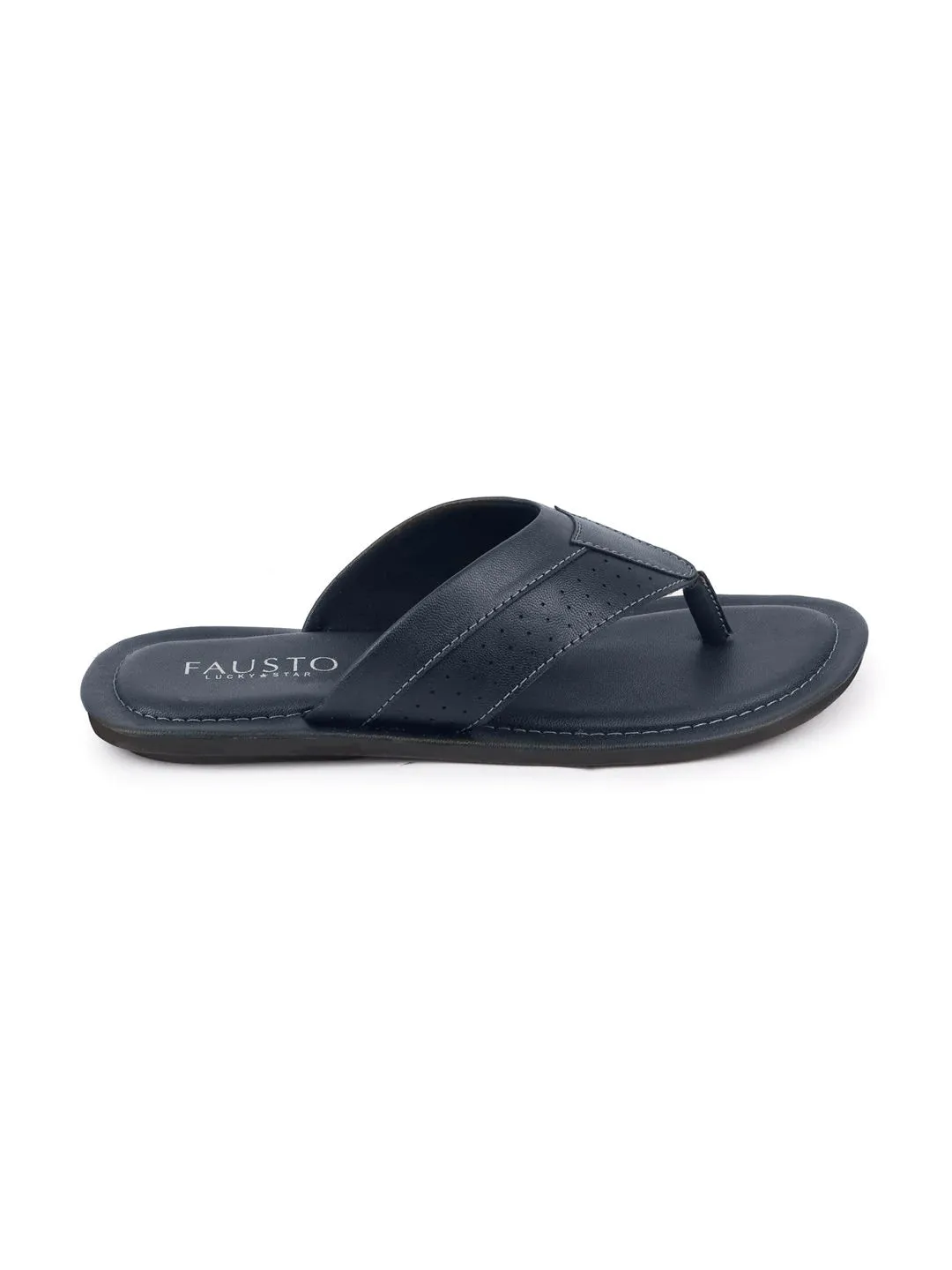 Men Navy Blue Indoor & Outdoor Slippers