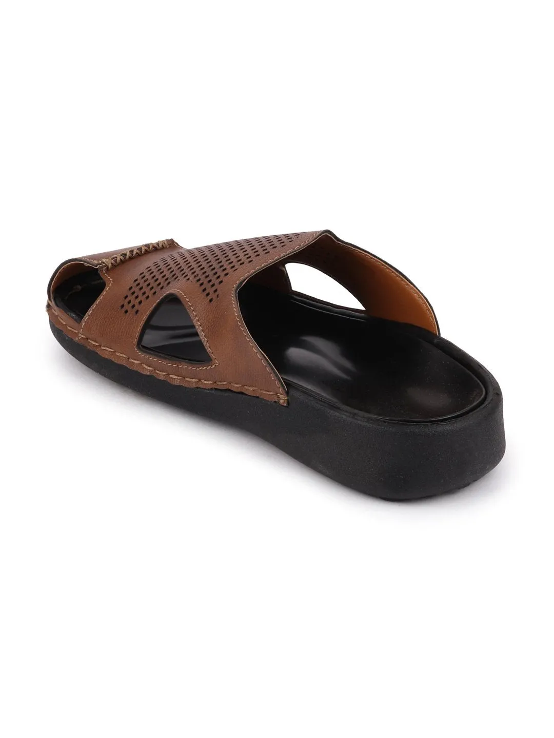 Men Tan Casual Slip-On Fishermen Sandals