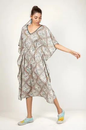 Mint Green Digital Print Kaftan