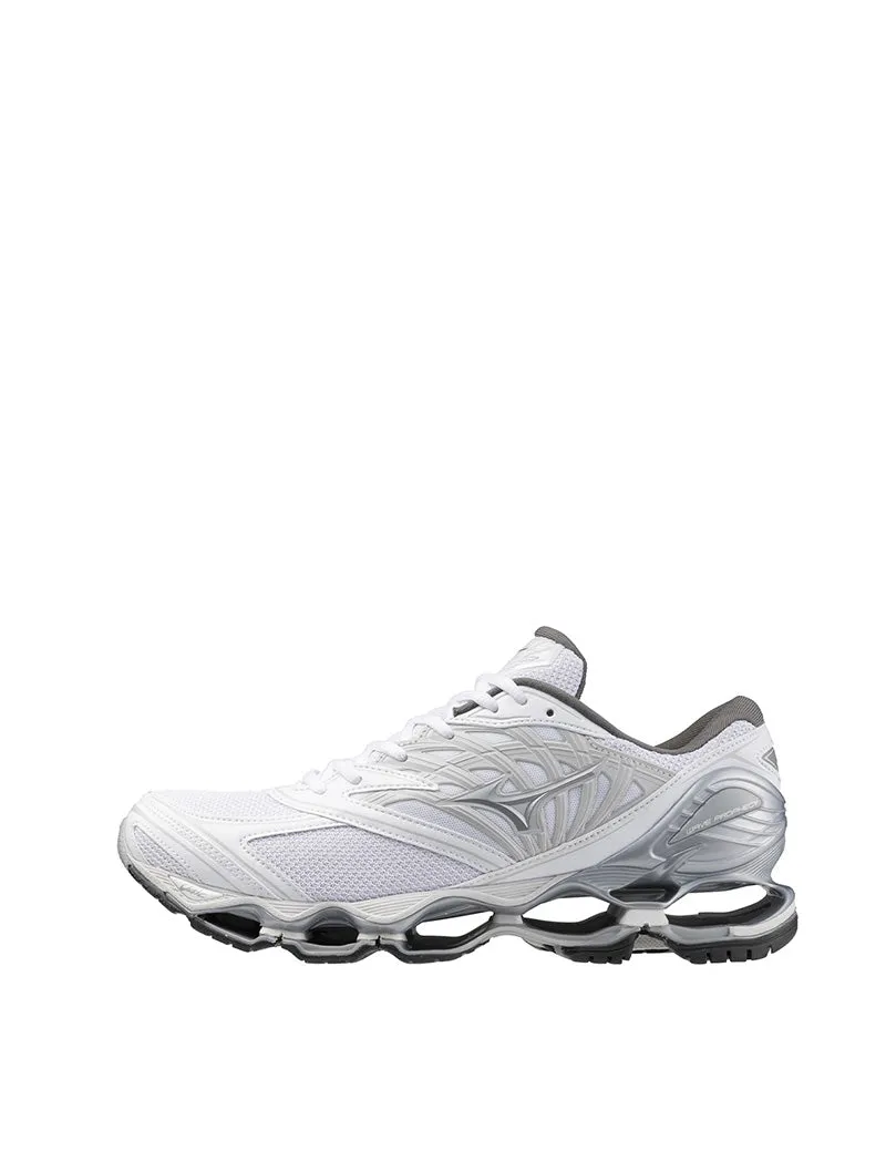 Mizuno Womens Wave Prophecy LS White / Silver / Harbor Mist