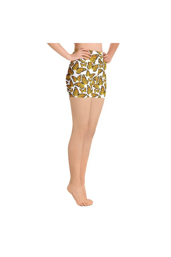 Monarch Butterflies Yoga Shorts