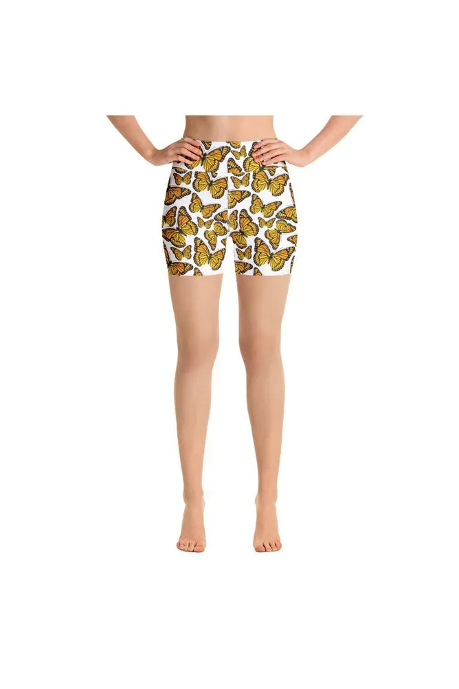 Monarch Butterflies Yoga Shorts