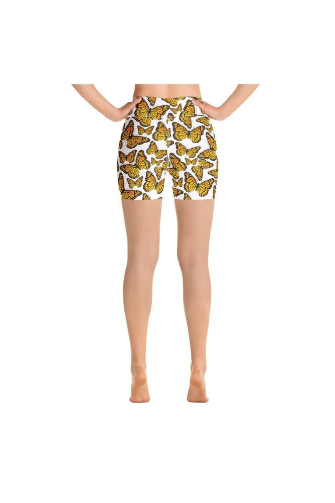 Monarch Butterflies Yoga Shorts