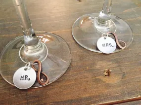 Mr. & Mrs. Wine Charms