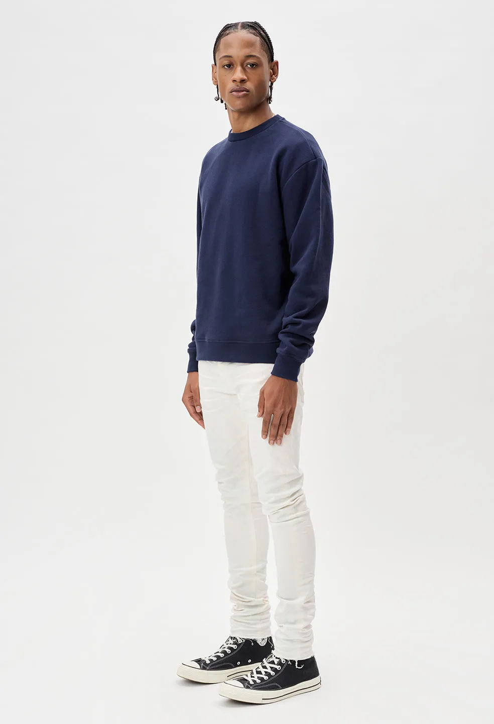 Oversized Crewneck Pullover / Navy