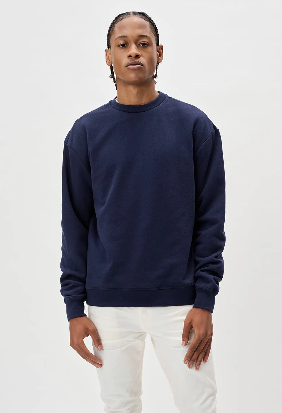 Oversized Crewneck Pullover / Navy