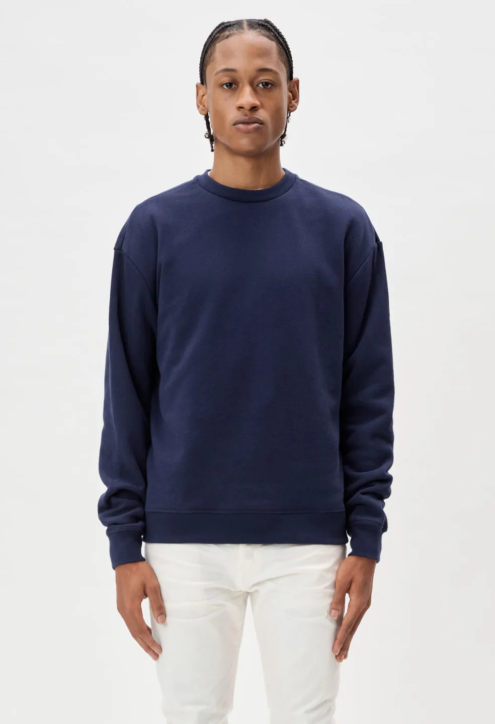 Oversized Crewneck Pullover / Navy