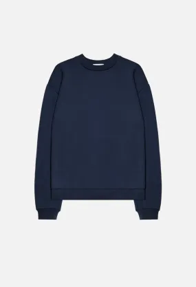 Oversized Crewneck Pullover / Navy