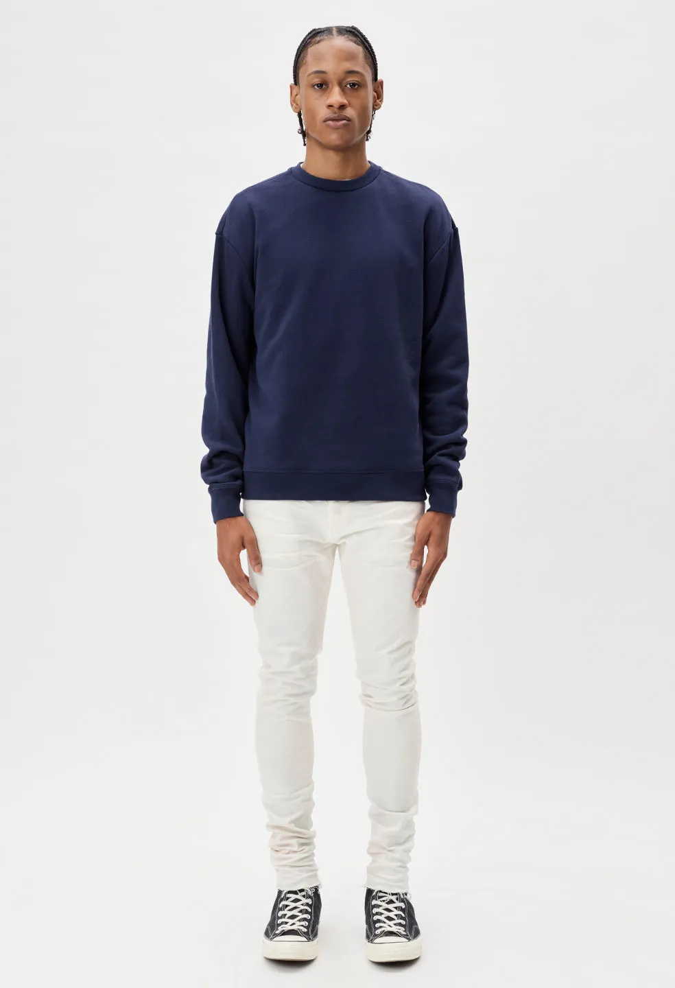 Oversized Crewneck Pullover / Navy