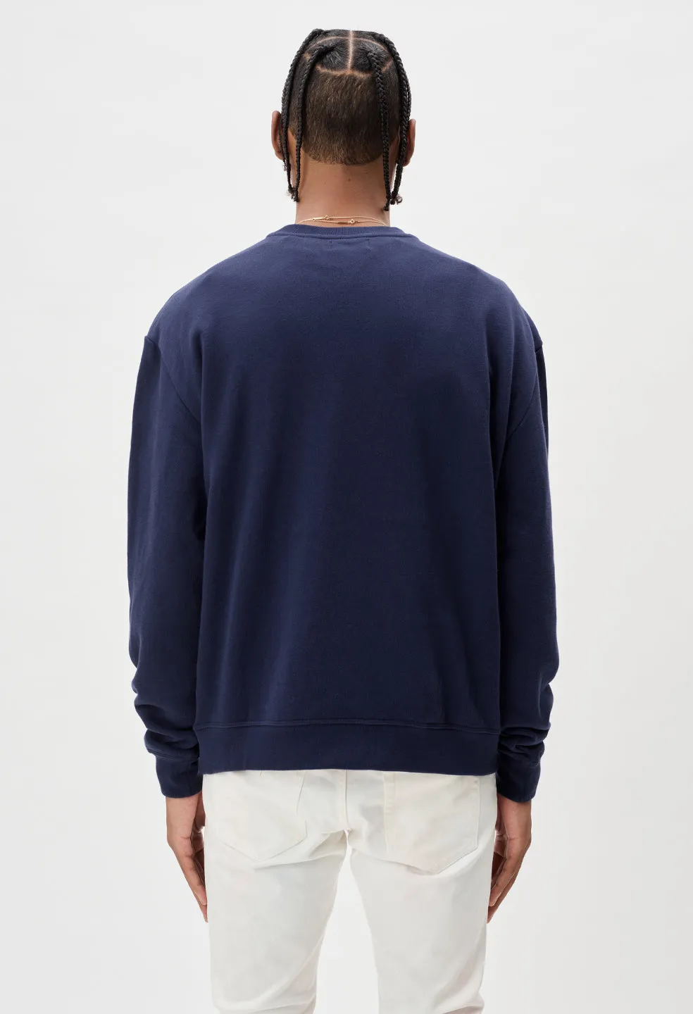 Oversized Crewneck Pullover / Navy