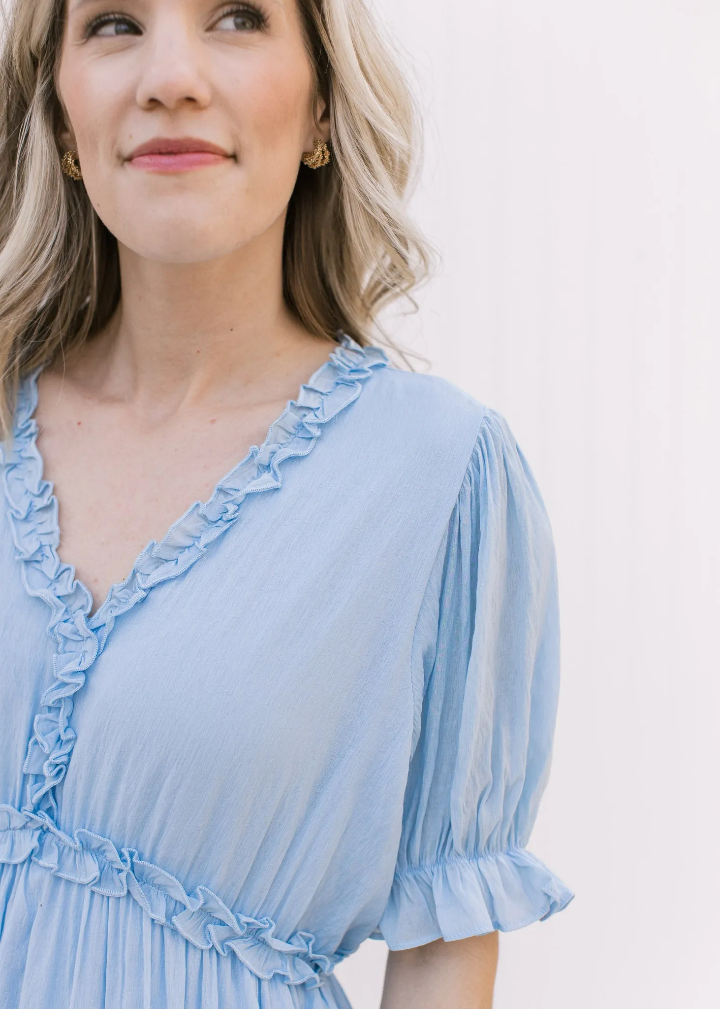 Pale Blue Ruffle Dress