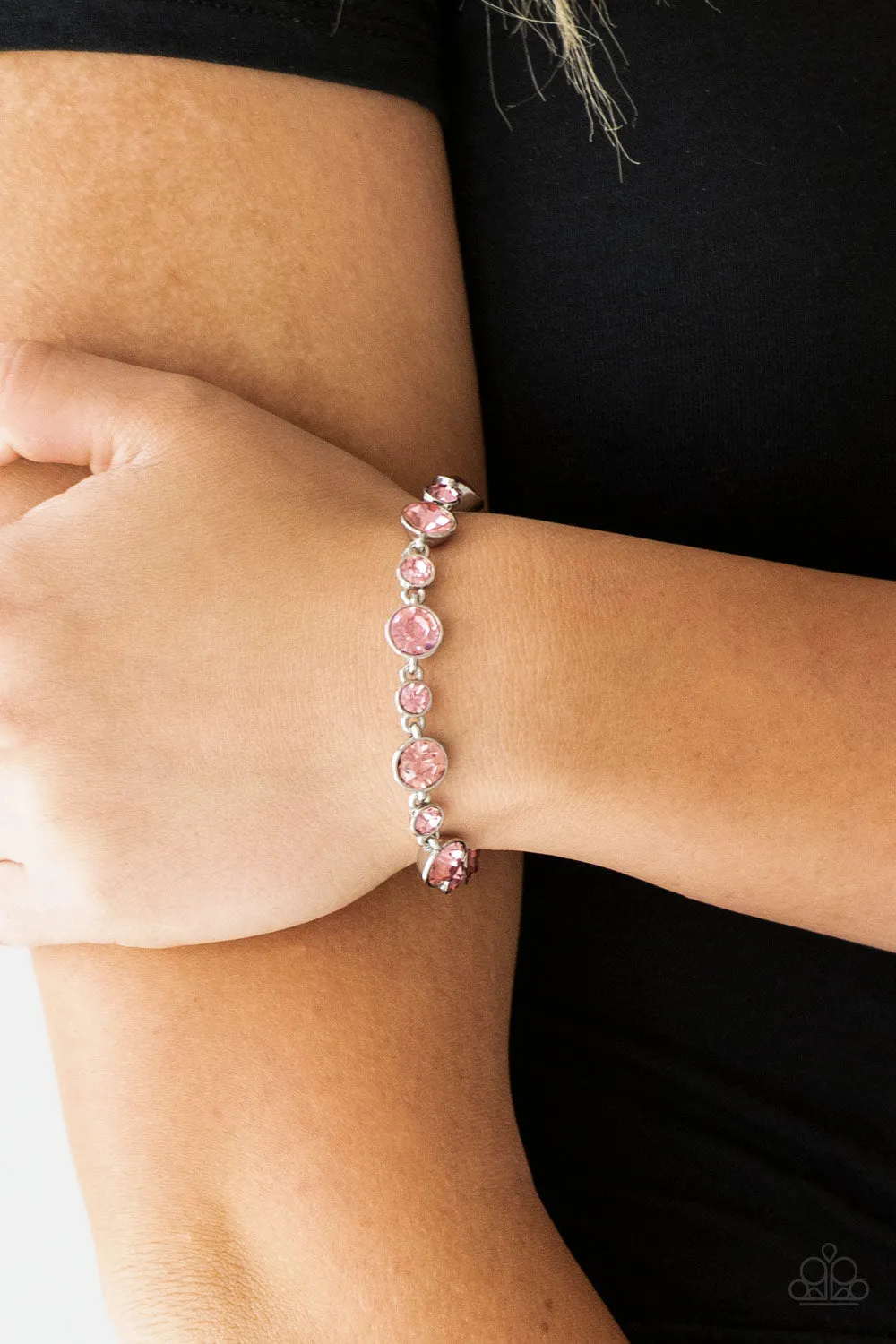 Paparazzi Bracelet ~ Starstruck Sparkle - Pink Stone Bracelet