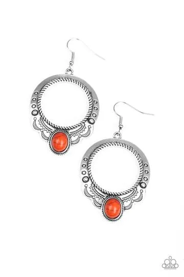 Paparazzi Natural Springs Orange Earrings