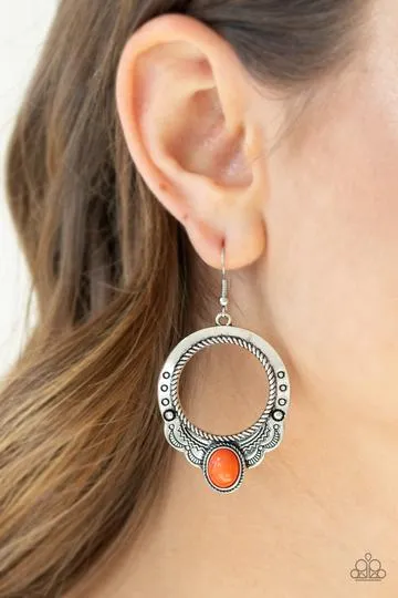 Paparazzi Natural Springs Orange Earrings