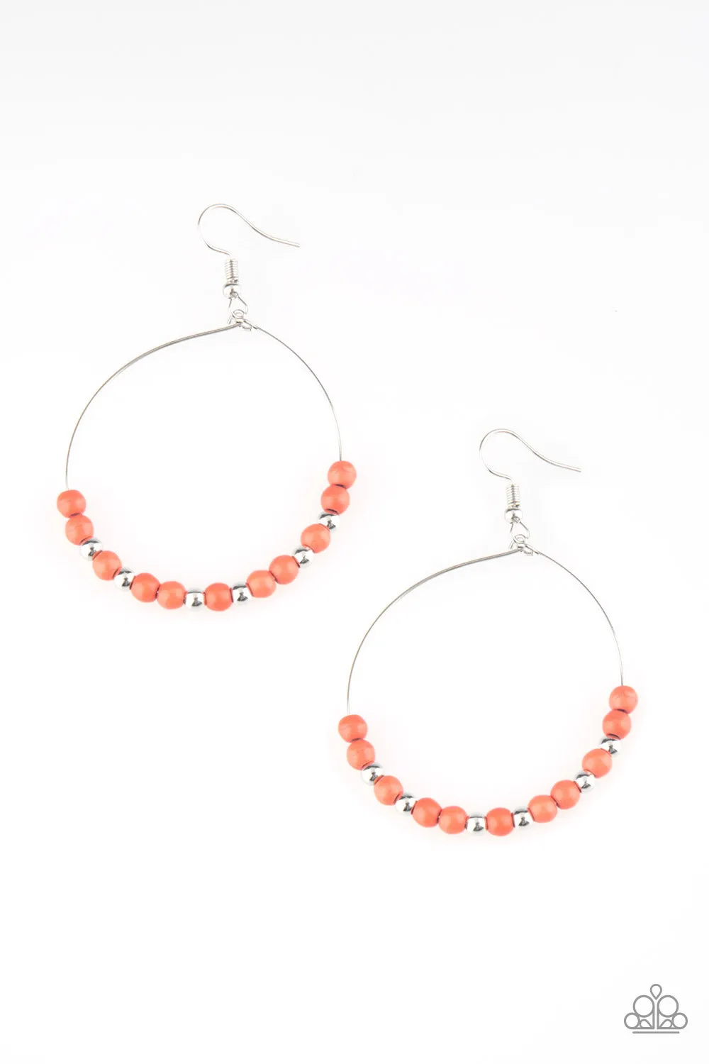 Paparazzi Stone Spa Orange Earrings