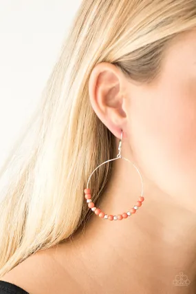 Paparazzi Stone Spa Orange Earrings