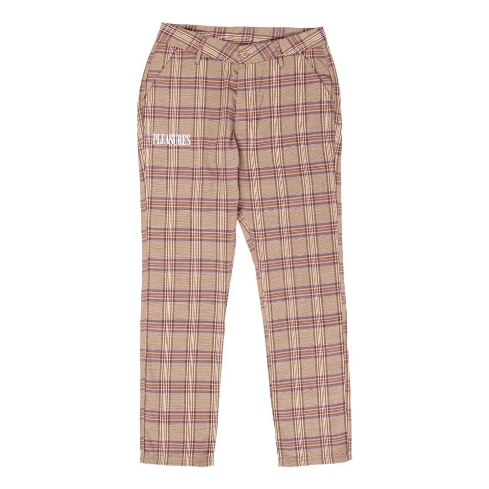 PLEASURES ORCHESTRA PLAID PANT -PINK