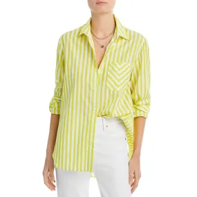 Rag & Bone Womens Maxine Cotton Striped Button-Down Top