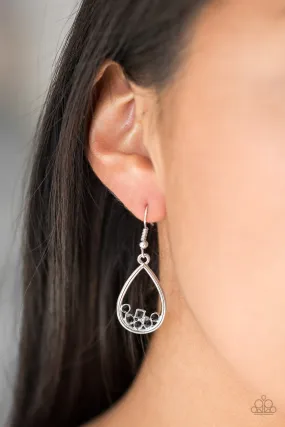 Raindrop Radiance Black Earrings