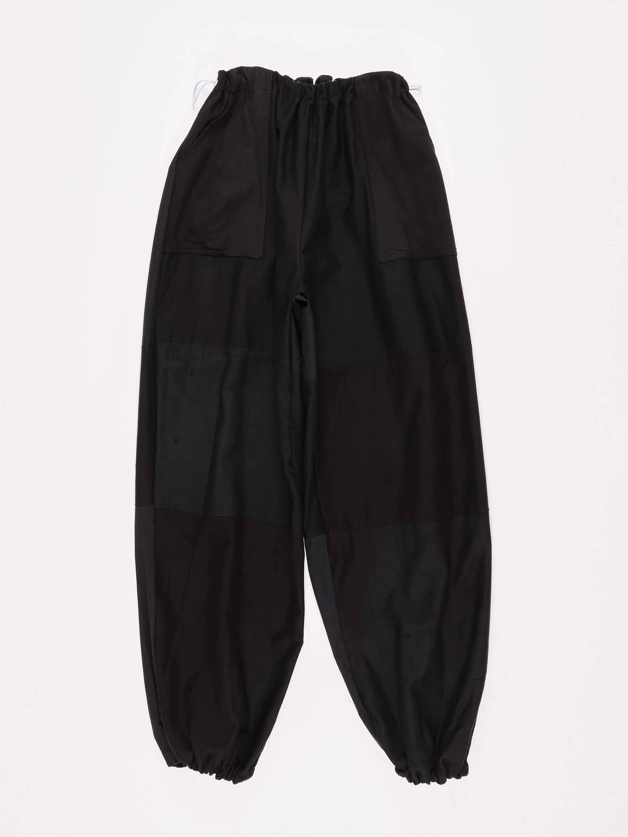 Remade Unisex Parachute Pant Black