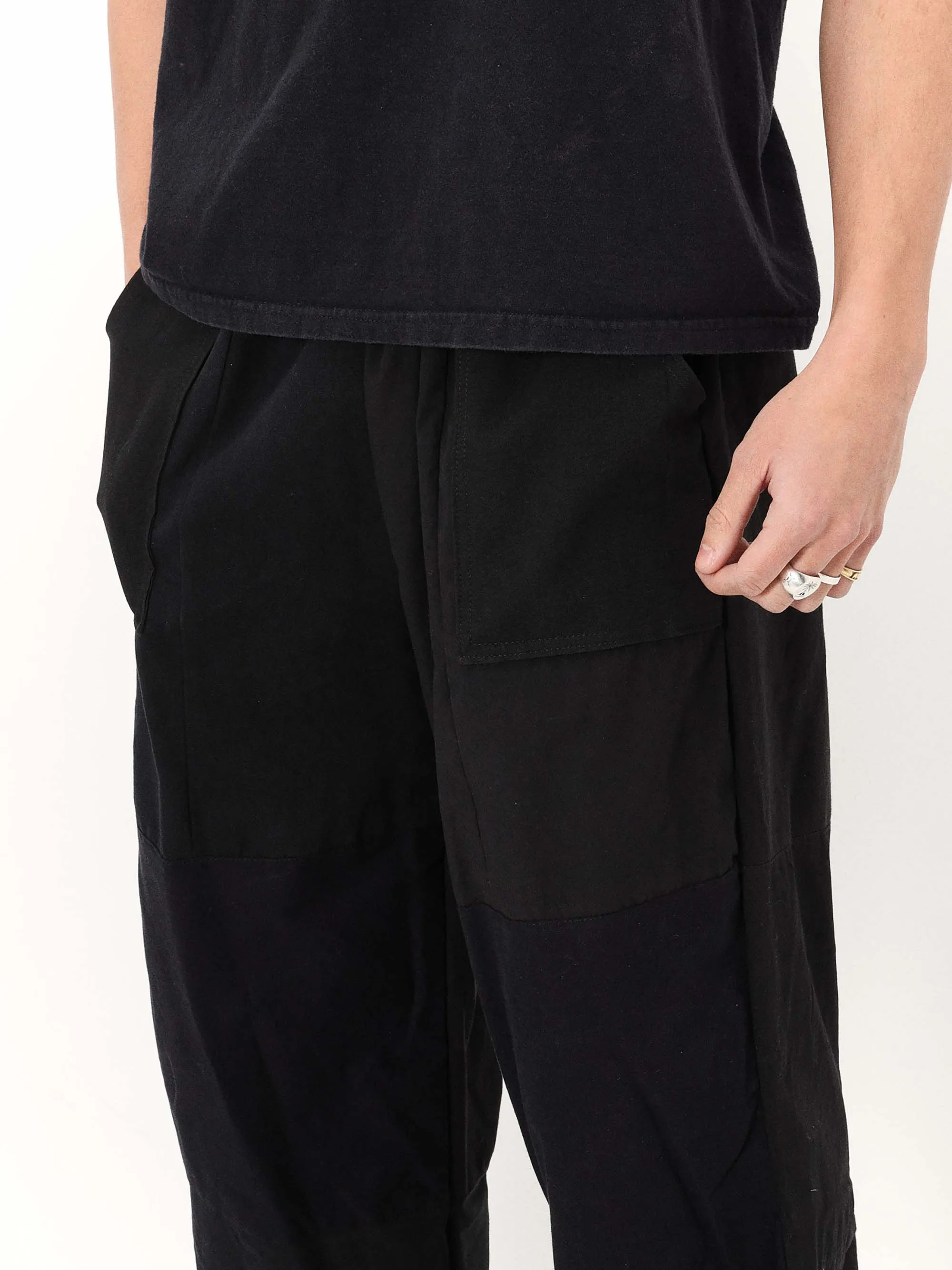 Remade Unisex Parachute Pant Black