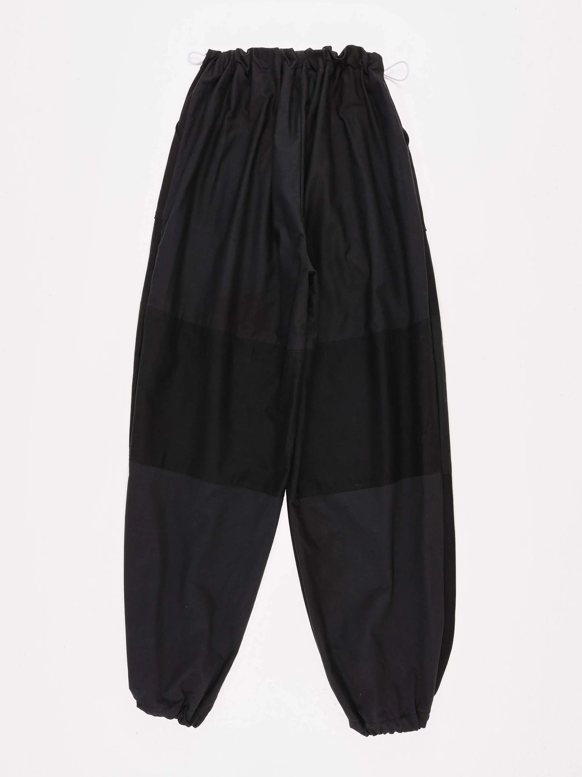 Remade Unisex Parachute Pant Black