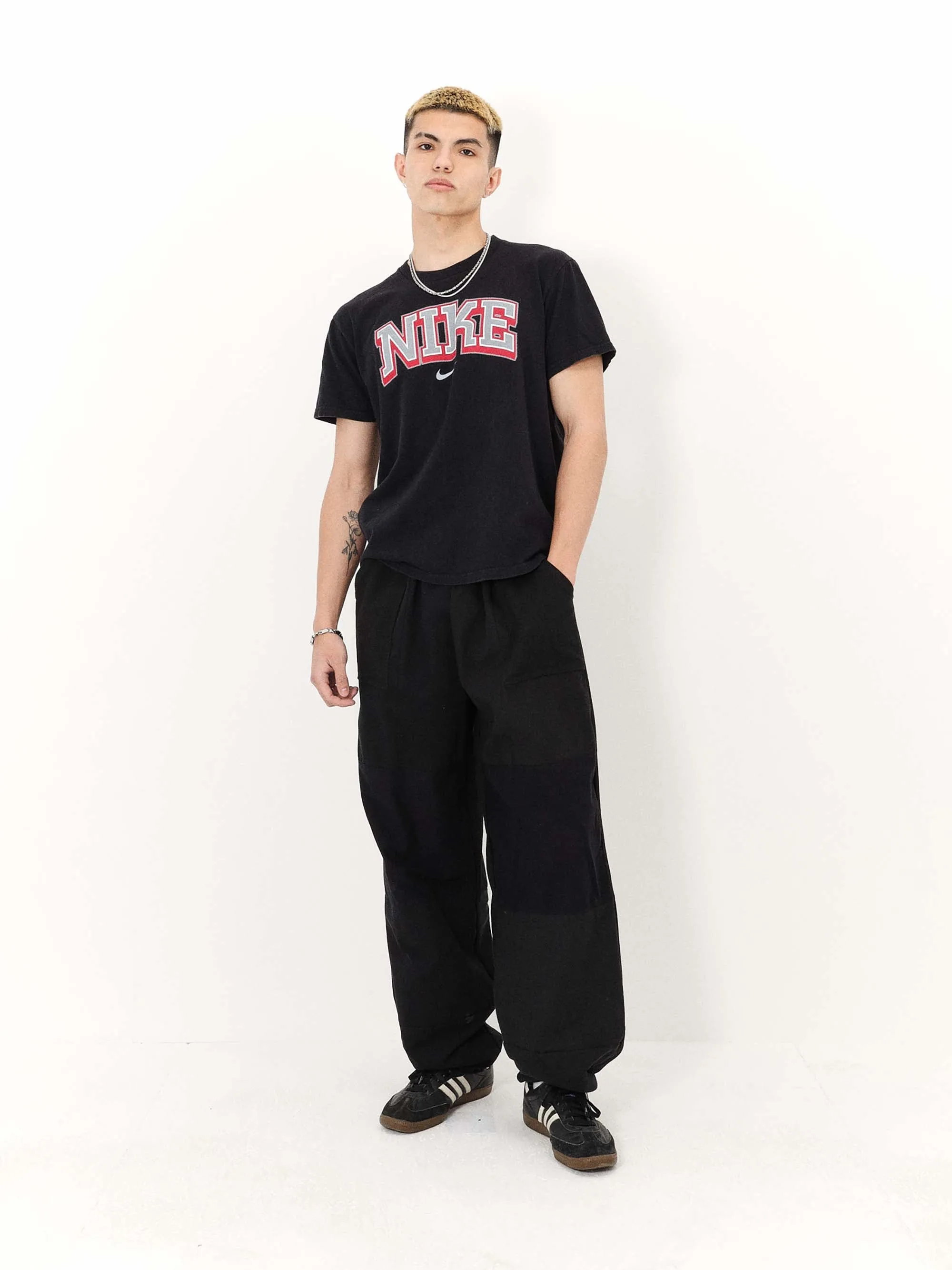 Remade Unisex Parachute Pant Black