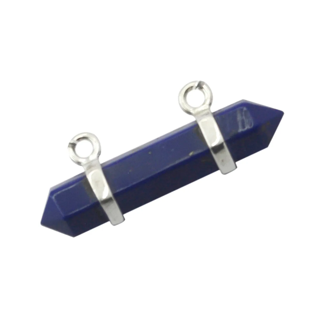 Riyo Bonny Gemstone Fancy Faceted Nevy Blue Lapis Lazuli Sterling Silver Pendant Gift For Handmade