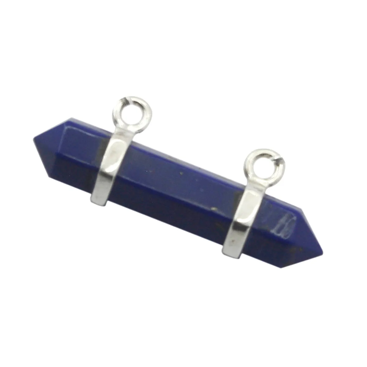 Riyo Bonny Gemstone Fancy Faceted Nevy Blue Lapis Lazuli Sterling Silver Pendant Gift For Handmade