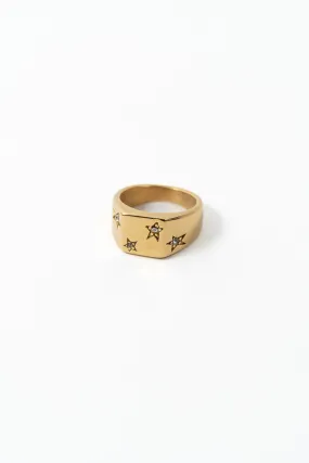 Savage 316L Stainless Steel Crystal Star Ring