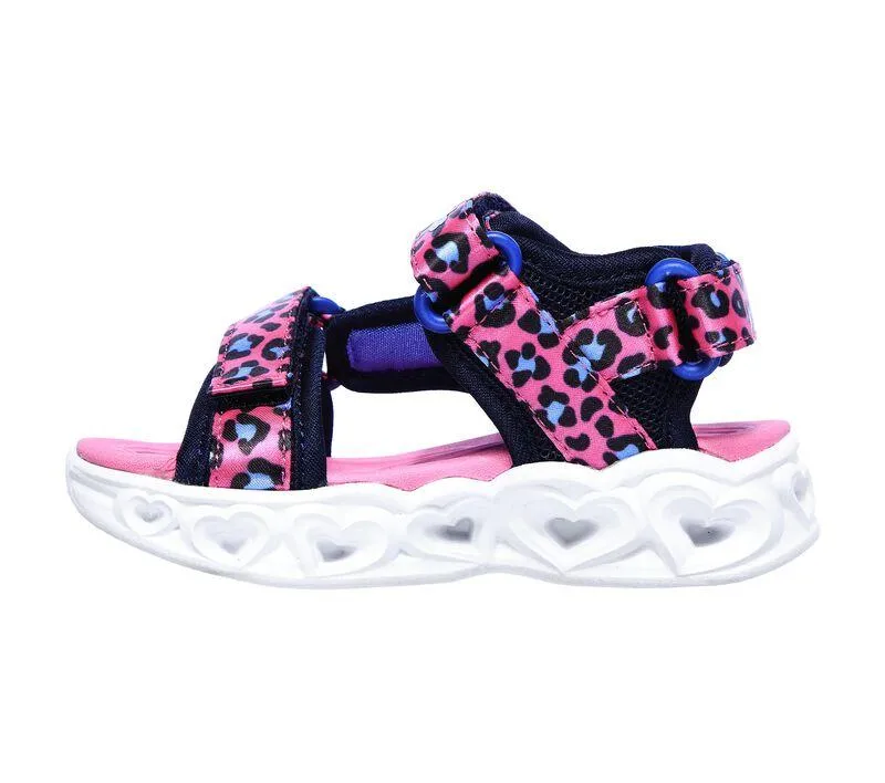 Skechers girl's sandal with lights Lights Heart Sandal Savvy Cat 302090N/HPBL pink-blue