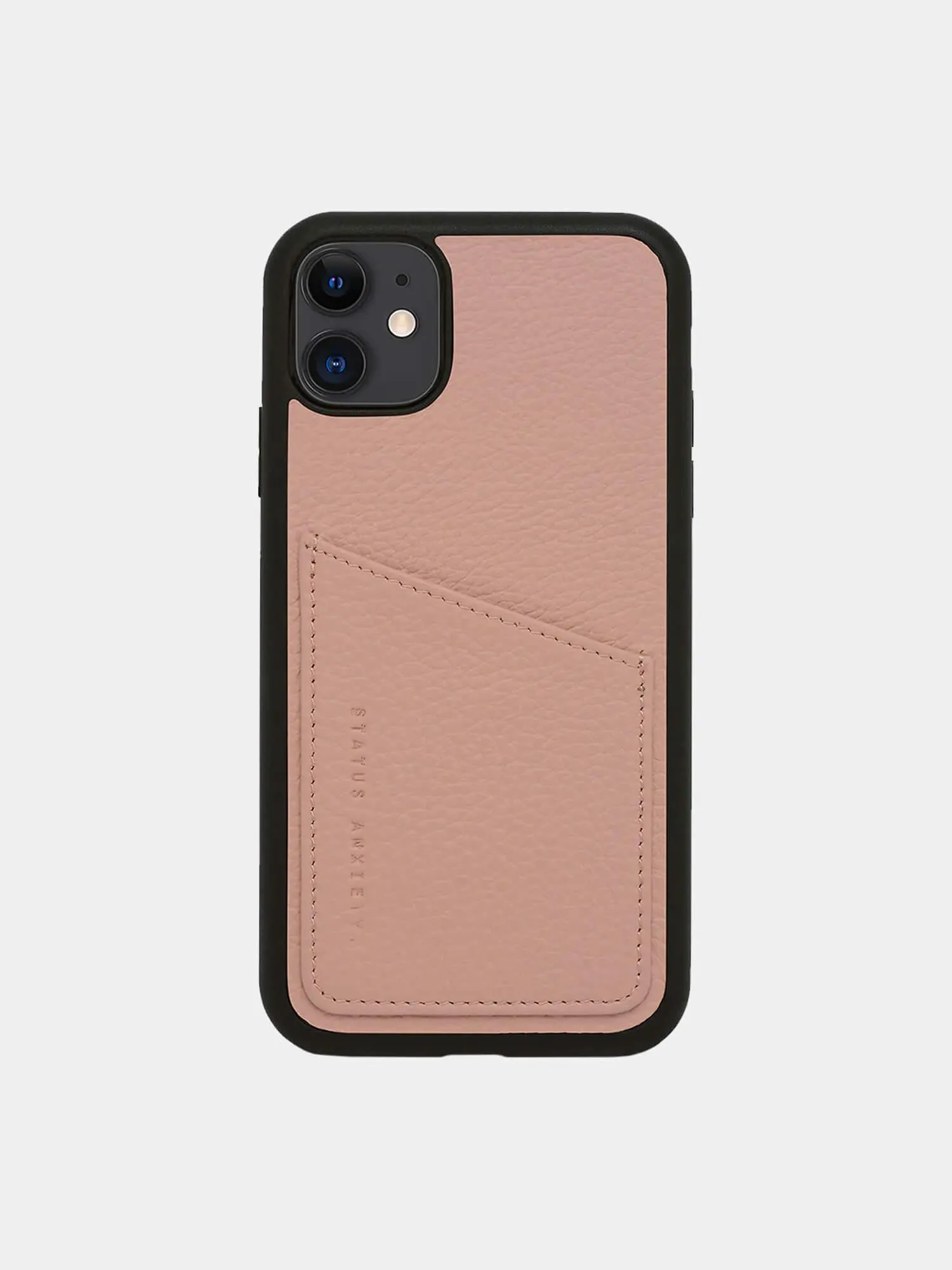 Status Anxiety Who's Who Leather Phone Case - Dusty Pink