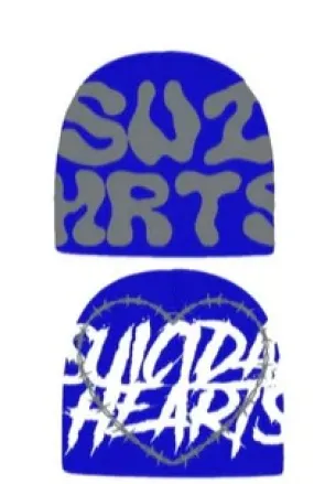 SUICIDAL HEARTS SUI HRTS BEANIES (BLUE)