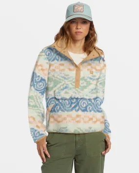 Switchback Mock Neck Fleece - Blue Haze