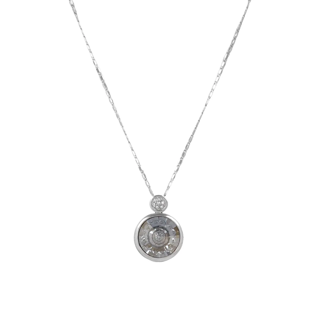 The endless Sparkling Swarovski rounded crystal platinum plated necklace