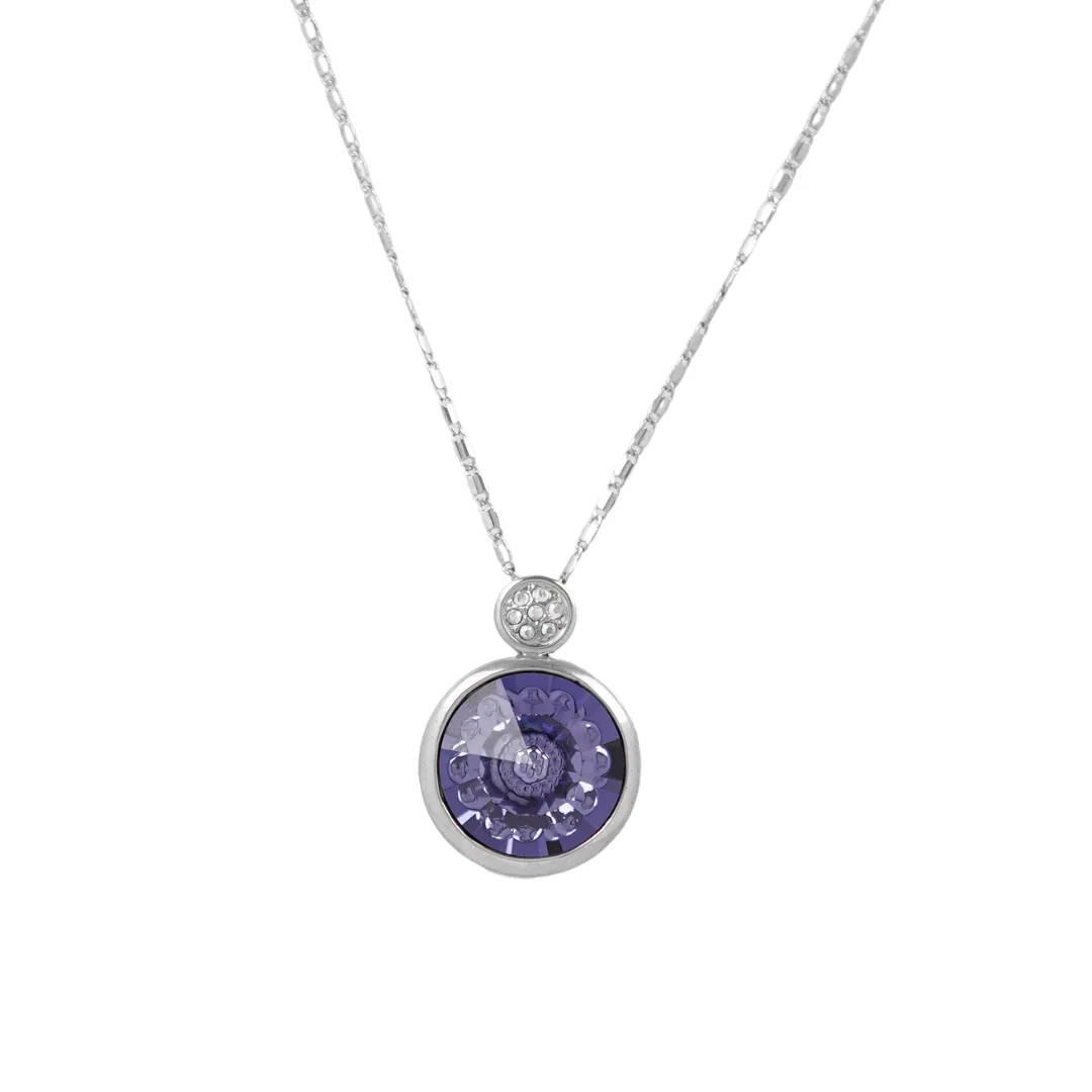 The endless Sparkling Swarovski rounded crystal platinum plated necklace