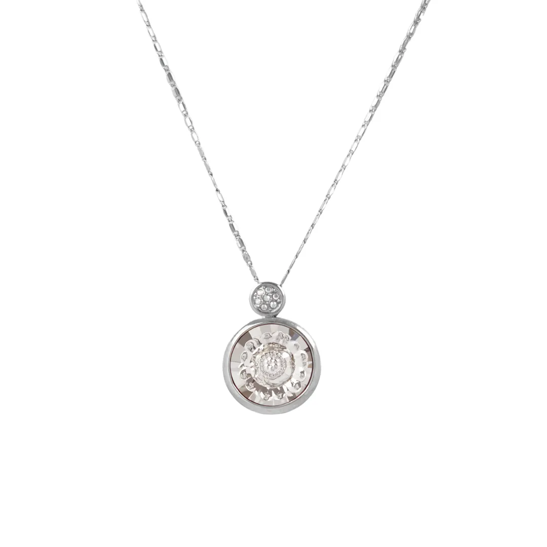 The endless Sparkling Swarovski rounded crystal platinum plated necklace