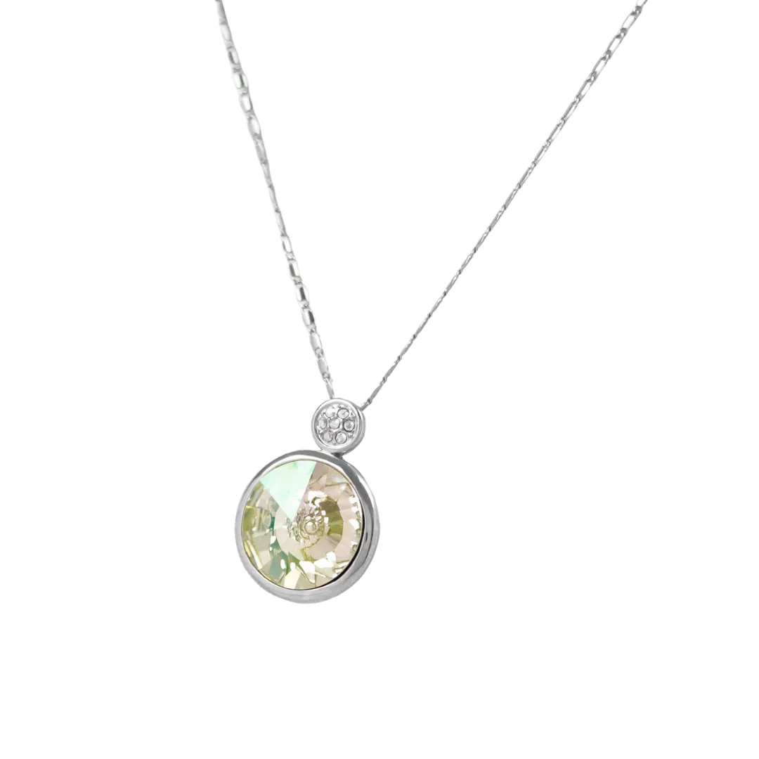 The endless Sparkling Swarovski rounded crystal platinum plated necklace