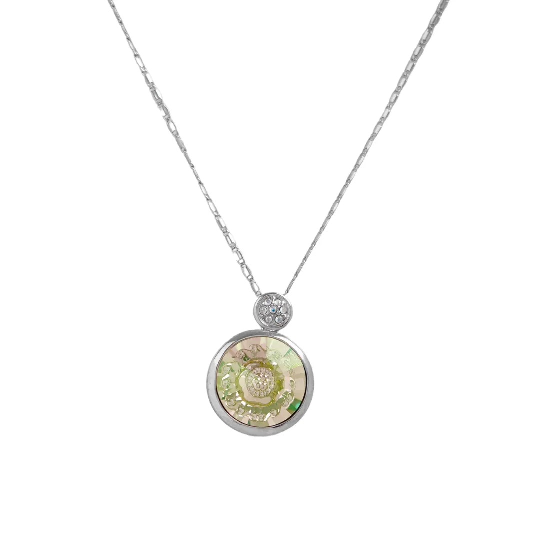 The endless Sparkling Swarovski rounded crystal platinum plated necklace