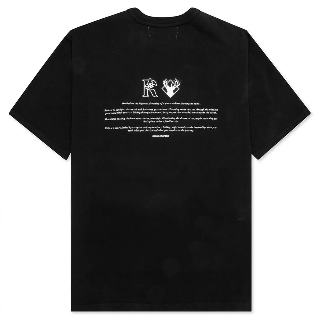 Tree Script T-Shirt - Black