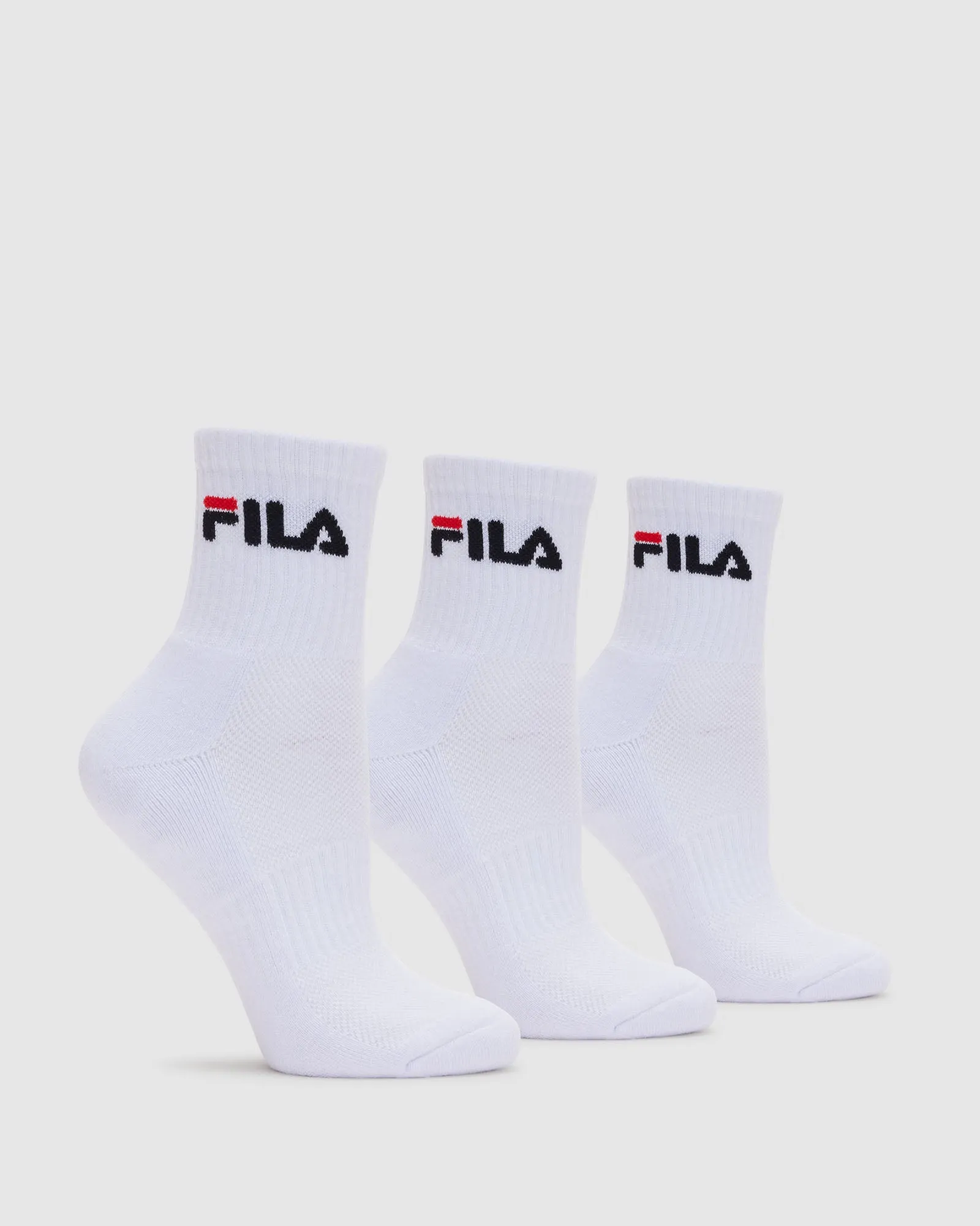 Unisex Qtr Crew Socks 3pk