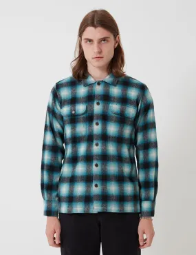 Universal Works Utility Long Sleeve Plaid Shirt - Turquoise Check