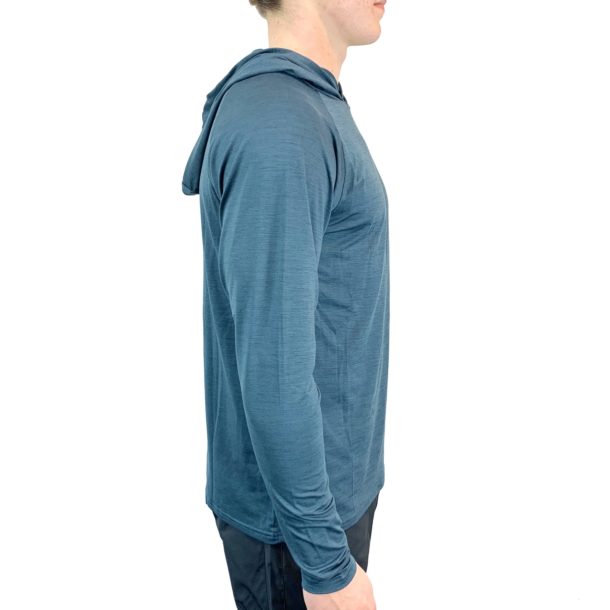 UV Performance L/S Hooded Tech Top - Ocean Blue