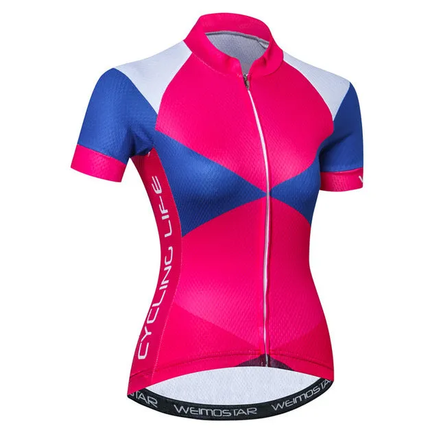 Weimostar 2018 Bike Team Cycling Jersey Women Summer Short Sleeve Bicycle Clothing Ropa Ciclismo Quick Dry MTB BiKE Jersey Shirt