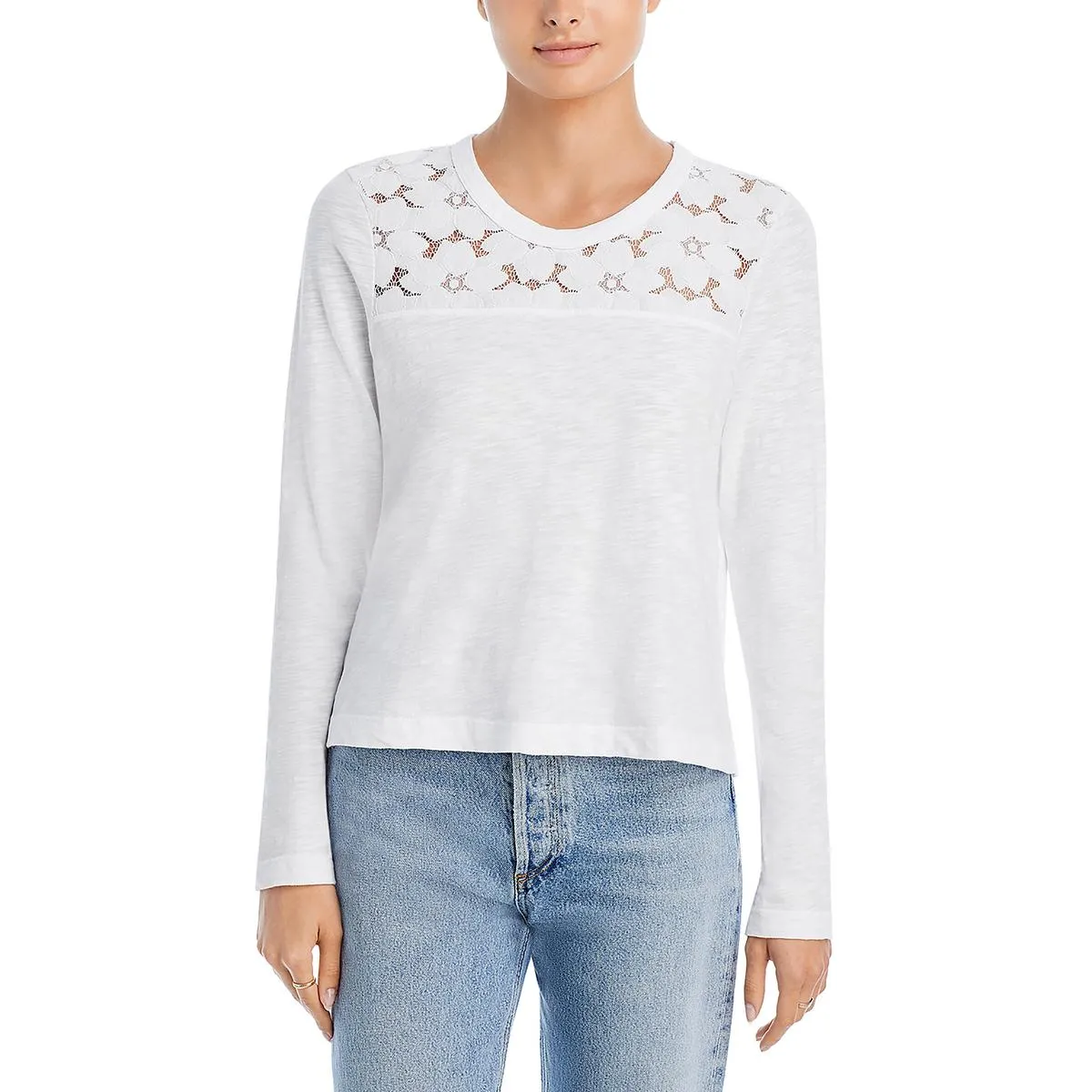 Wilt Womens Slub Lace Trim T-Shirt