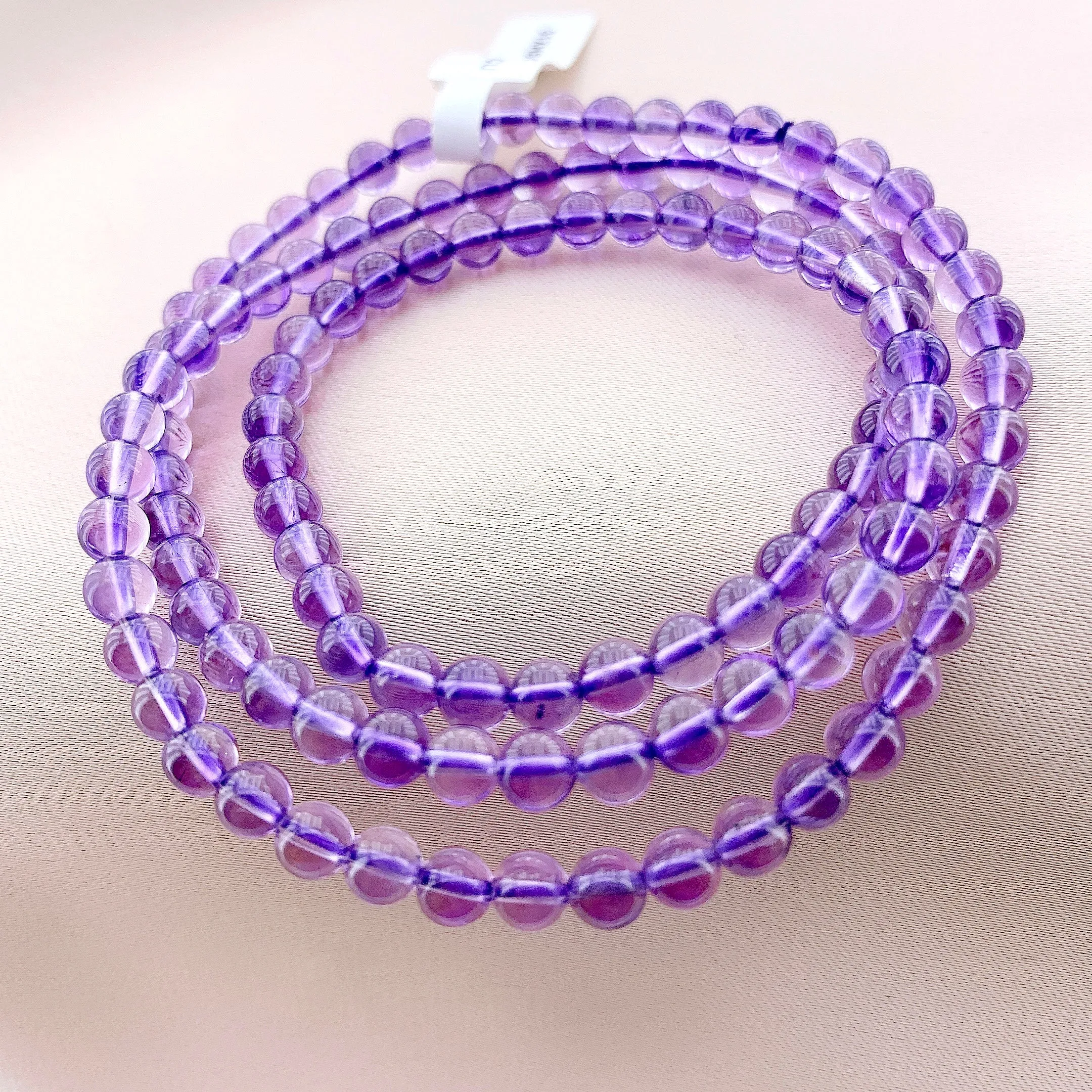 Women's Amethyst Crystal Beads Gemstone Bracelet