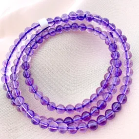 Women's Amethyst Crystal Beads Gemstone Bracelet