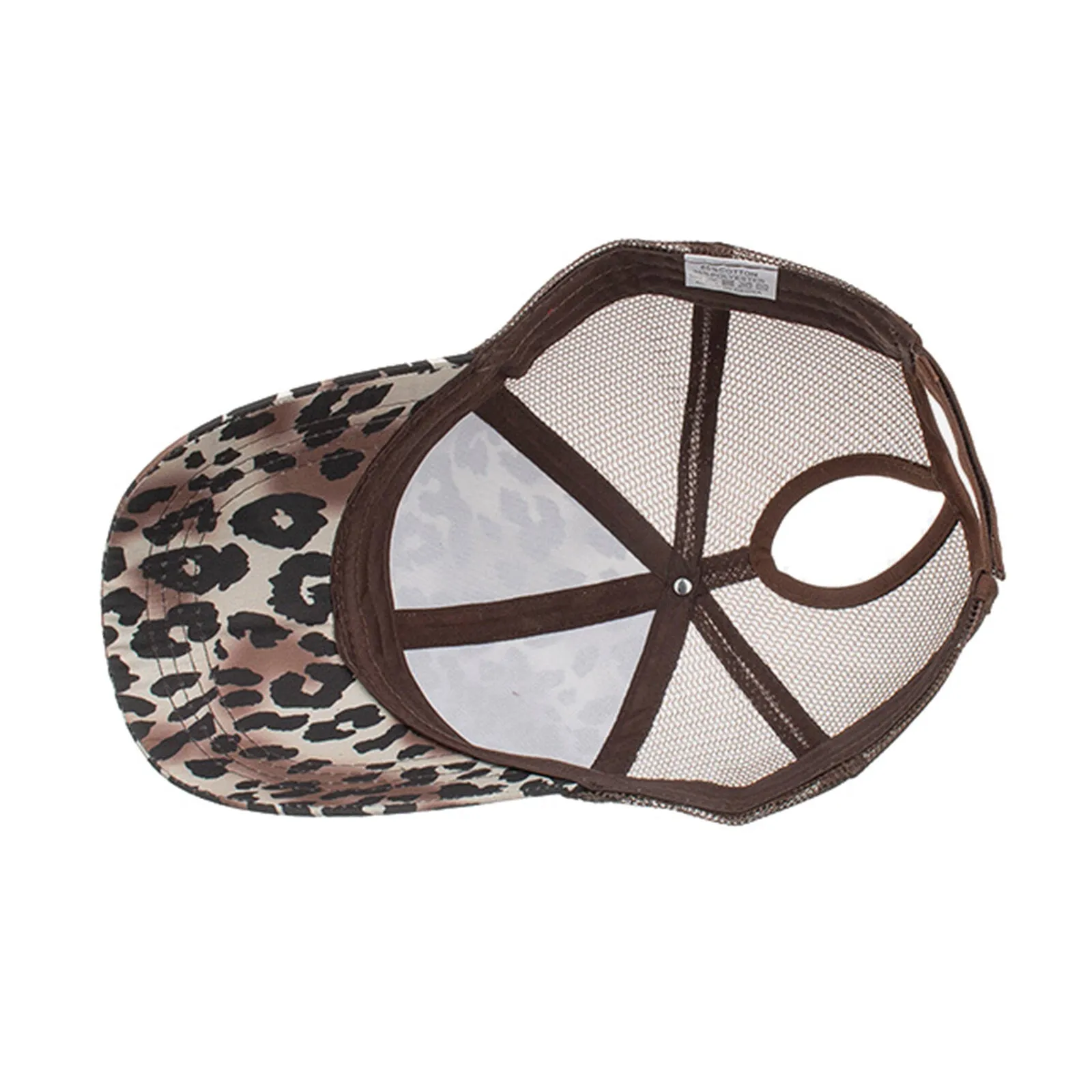 Women's Polyester Mesh Leopard Tiger Print Baseball Cap Shade Breathable Sun Hat